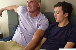 Horny stepdad anal copulates his unconcerned stepson