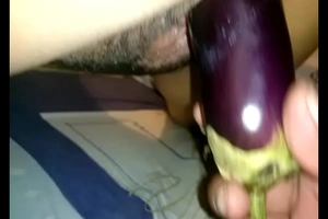 Shagging my become man with a heavy eggplant