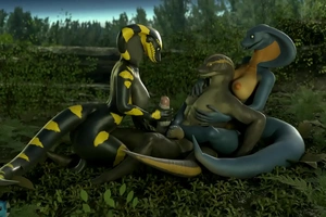 Snakes having recreation in the woods animation wits petruz and evilbanana
