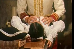 Maid of an officer is groped with an increment of fucked on the chiffonier