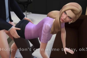 Sims 4 sex addicted milf gets screwed at work all day long