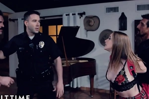 Cop makes angry stepdad spank shagging crazy outta control teen lass