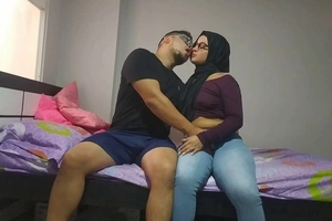 Greedy Arab seduces her chunky cock Latin stepbrother