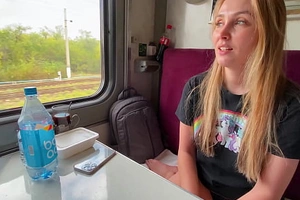 Unavailable stepmother Alina Rai had sex on the train far a stranger