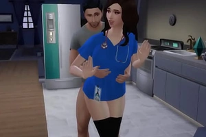Teen nurse acquires trinity creampie wean away from will not hear of step fellow-countryman (Sims4)
