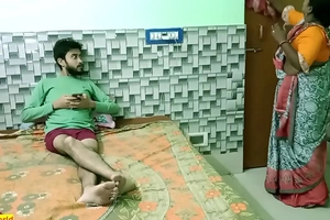 Indian teen boy screwing almost hot pulchritudinous wench Bhabhi! Uncut homemade sex