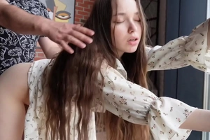 My stepsister doesn't mind fucking on slay rub elbows with floor.